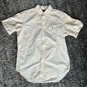 Classic fit Ralph Lauren Oxford yellow Short Sleeve Shirt